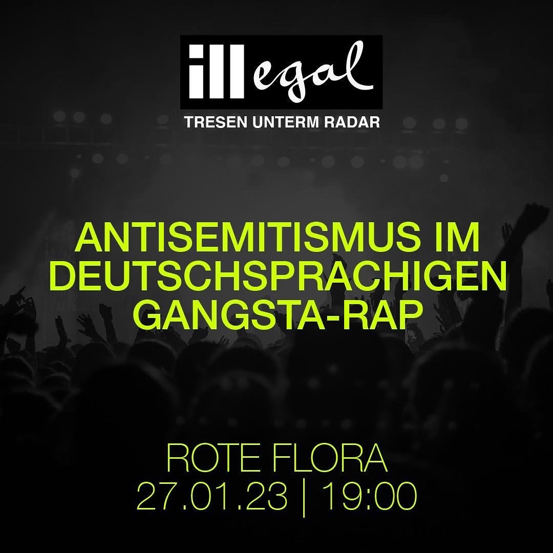 Veranstaltungsbild des Vortrags "Antisemitismus im deutschsprachigen Gangsta-Rap"